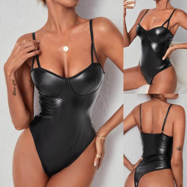 Body Berlín Engomado Super Sexy Color Negro Talles L Y Xl Negro Xl - Imagen 3