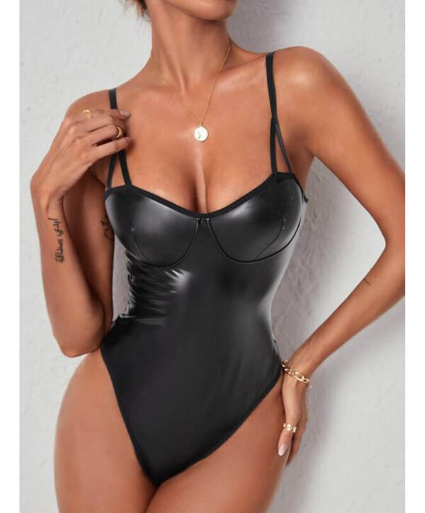 Body Berlín Engomado Super Sexy Color Negro Talles L Y Xl Negro Xl - Imagen 4