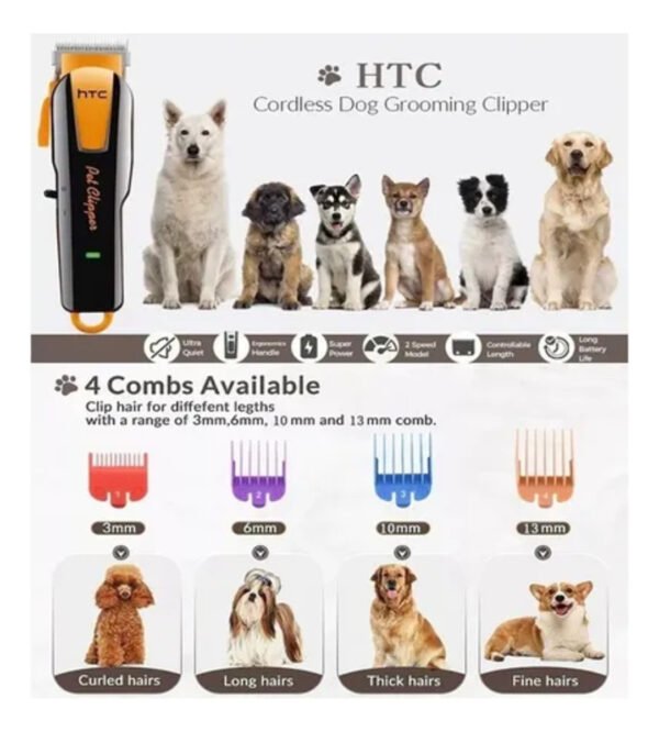 Maquina Cortar Pelo Mascotas Perros Y Gatos Profesional Naranja - Imagen 6