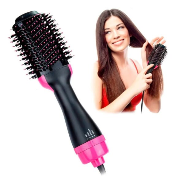 Cepillo Peine Alisador Secador 360o Brushing Anti Frizz Negro