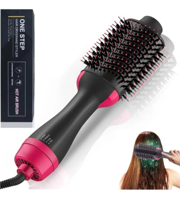 Cepillo Peine Alisador Secador 360o Brushing Anti Frizz Negro - Imagen 5