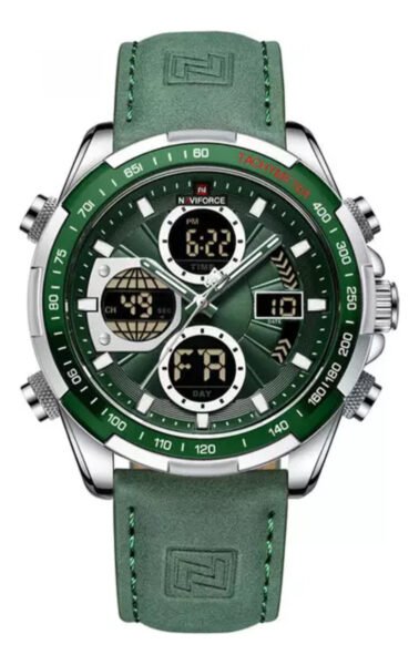 Reloj Naviforce 9197 Hombre Malla Cuero Análogo Digital Led