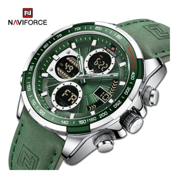 Reloj Naviforce 9197 Hombre Malla Cuero Análogo Digital Led - Imagen 2