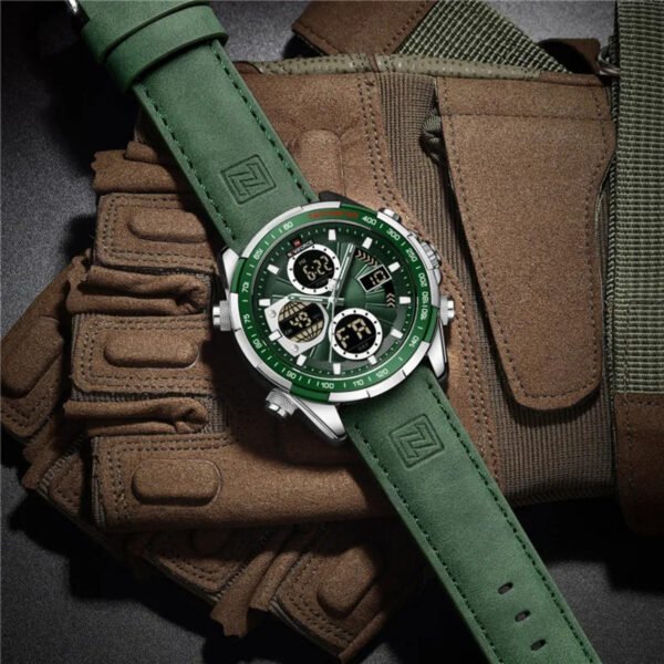 Reloj Naviforce 9197 Hombre Malla Cuero Análogo Digital Led - Imagen 5