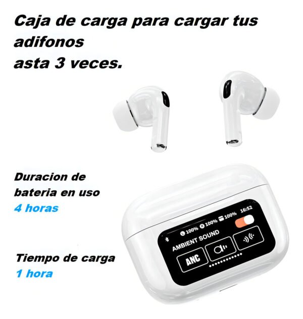 Auriculares Inalámbricos Bluetooth A9pro Con Pantalla Táctil - Imagen 5