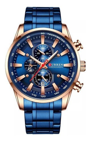 Reloj Para Hombre Curren 8351 Cuarzo Multifuncional Azul