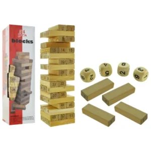 JUEGO JENGA MADERA 54 PCS
