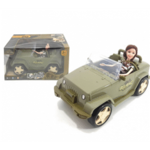 MUÑECA EN AUTO MILITAR