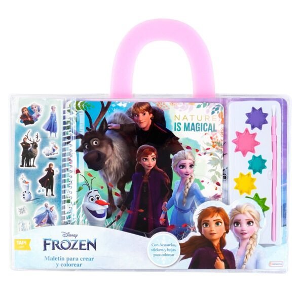 SET ARTE CON ACUARELAS STICKERS Y HOJAS FROZEN