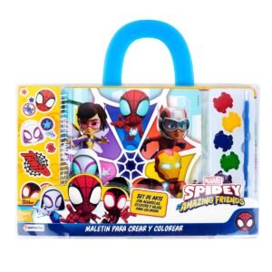 SET DE ARTE CON ACUARELAS STICKERS Y HOJAS SPIDER