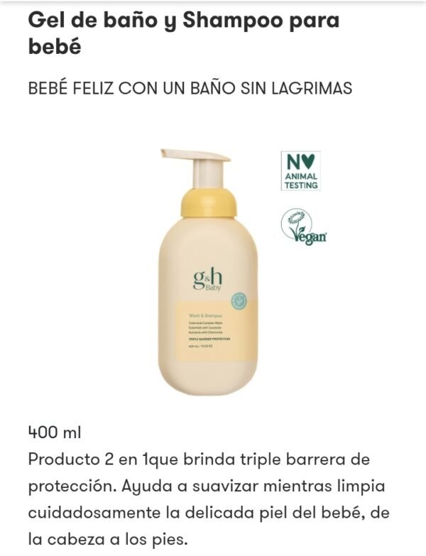 Bebè felizcon un baño sin lagrimas