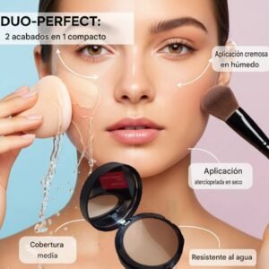 Maquillaje compacto 2 en 1
