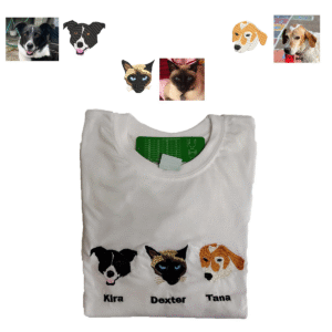 Remera Bordada con Foto de Mascota