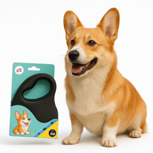 Correa extensible retráctil para mascotas.