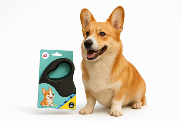 Correa extensible retráctil para mascotas.