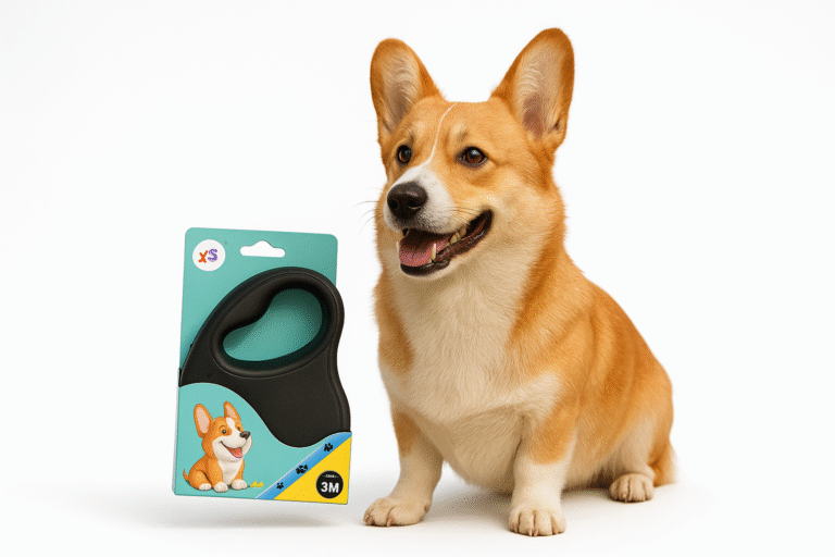 Correa extensible retráctil para mascotas.