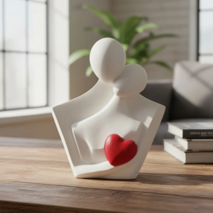 Escultura Decorativa Adorno Figura Estatua Pareja Enamorado