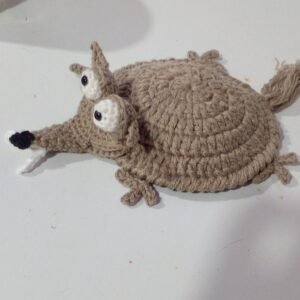 Posa taza divertido en crochet