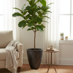 Maceta Pantanal Lisa 31X50 Negro Marmorato