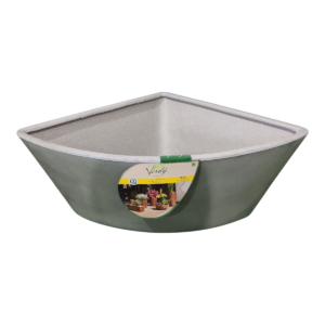 Maceta Pantanal Triangular 40X26 Blanco Marmorato