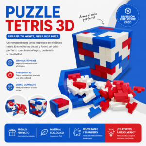Puzzle Ropecabezas 3d Cubo Tetris