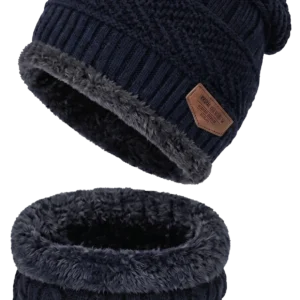 Gorro Cuello Peluche Térmico Forro De Piel Unisex