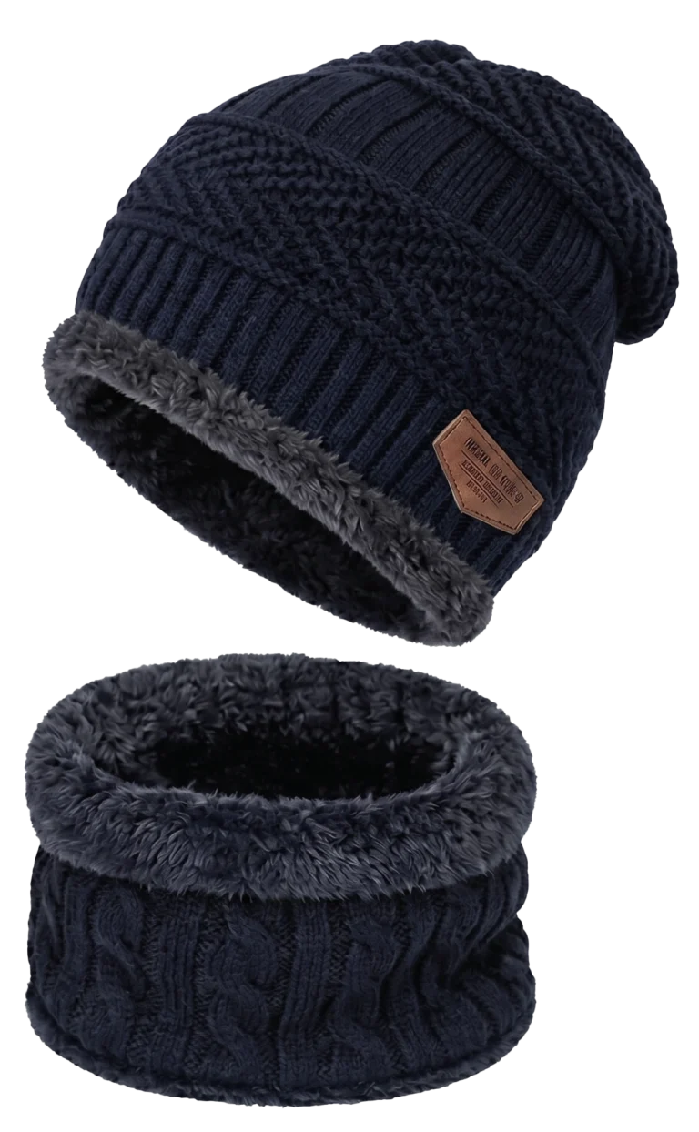Gorro Cuello Peluche Térmico Forro De Piel Unisex