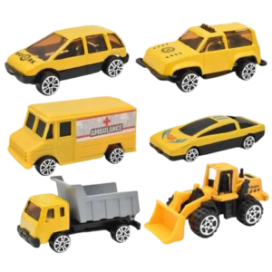 Kit 6 Autitos Vehículos De Construcción / Trabajo Juguete